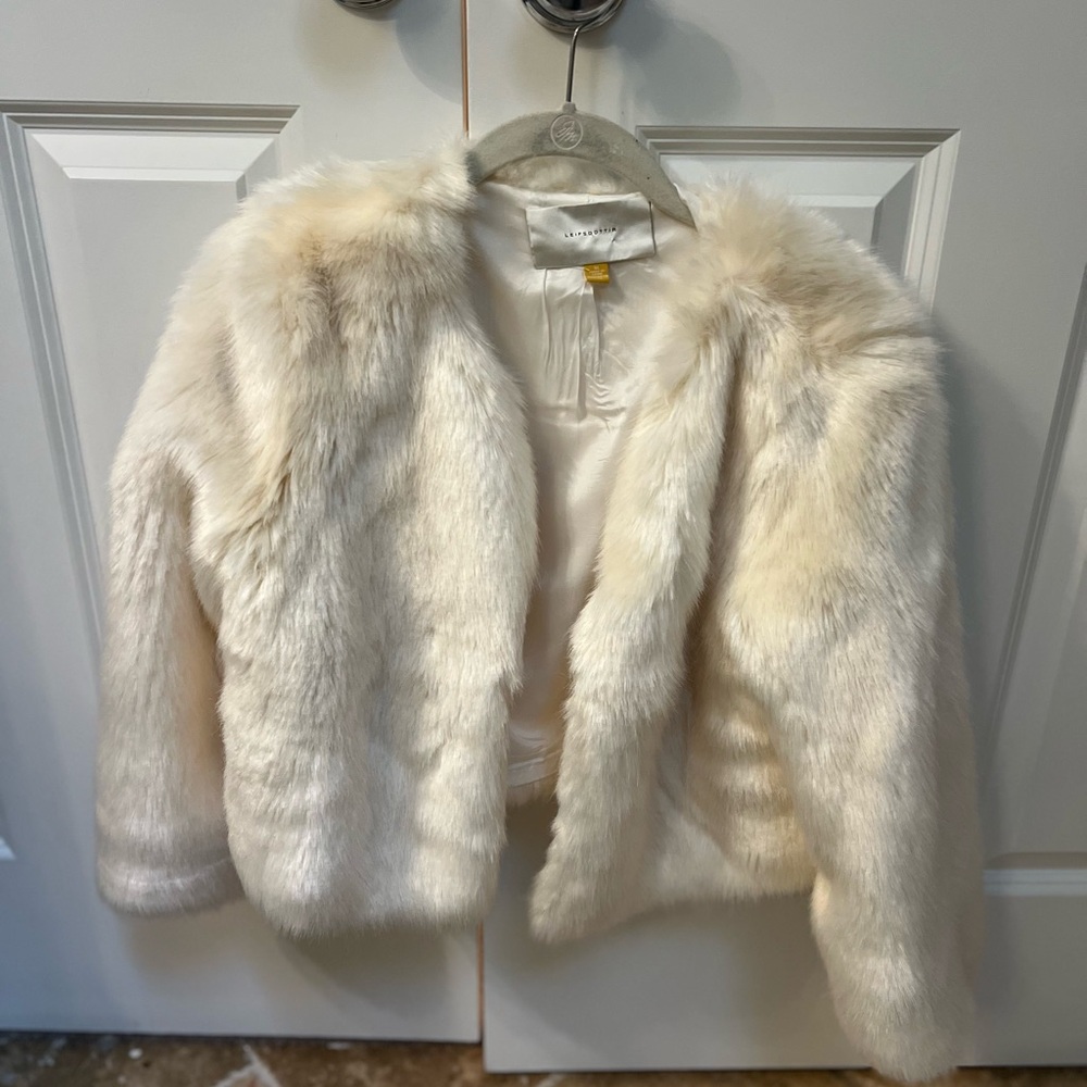 Leifsdottir Cream Faux Fur Puffer Jacket
